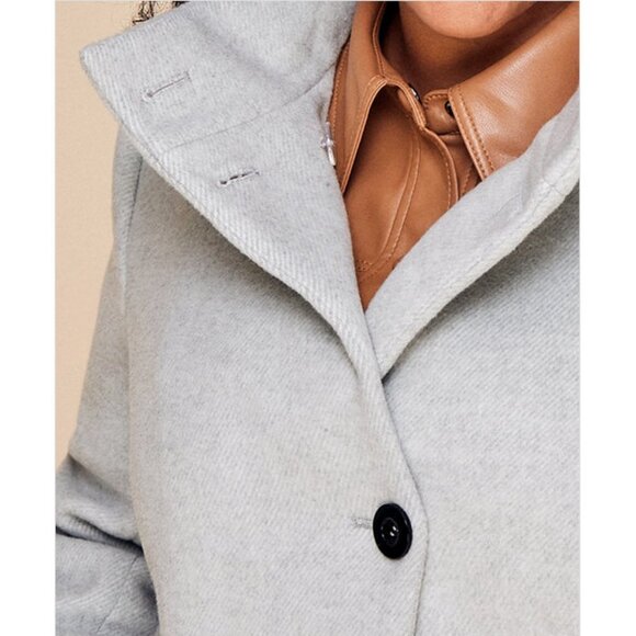 Women Le Chateau Wool Blend Funnel Neck Coat - Picture 3 of 5